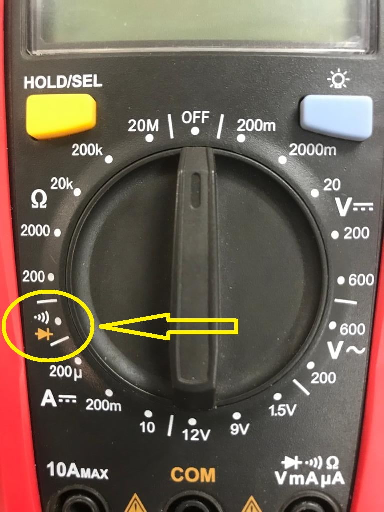 How to test vfd diode with multimeter