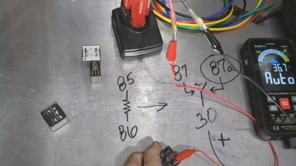 Checking a 5-pin relay