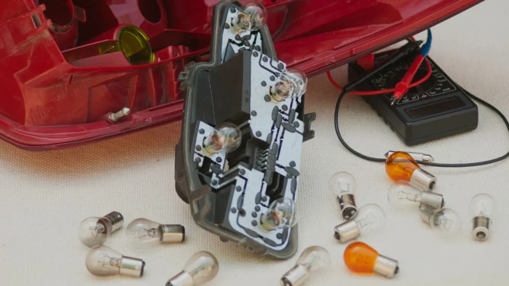Testing of headlight wiring voltage