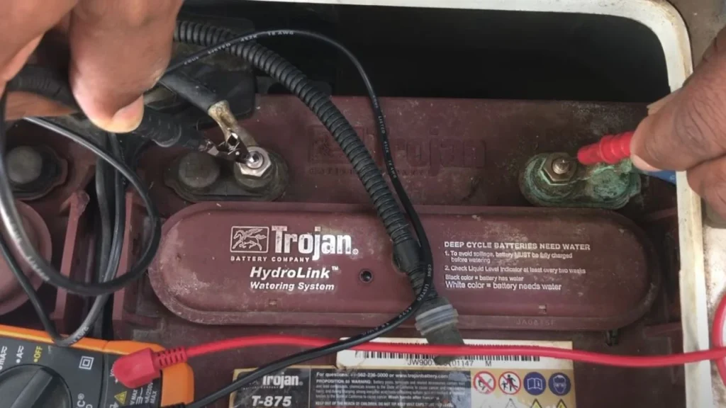 Inspect a power cell before testing it:
