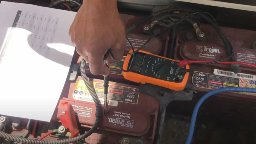 For the test, prepare a battery: