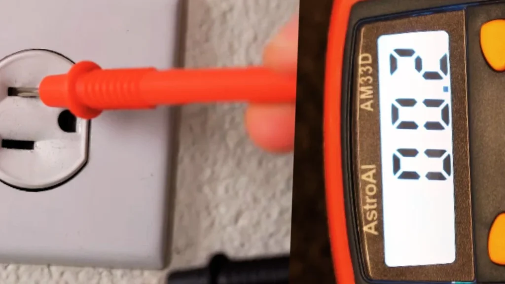 Voltage Test of an outlet with a multimeter