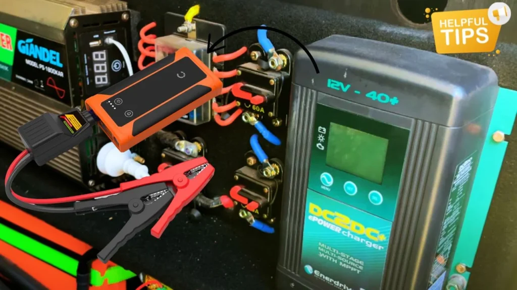 What are the safety precautions to take if you do decide to jump a lithium battery?