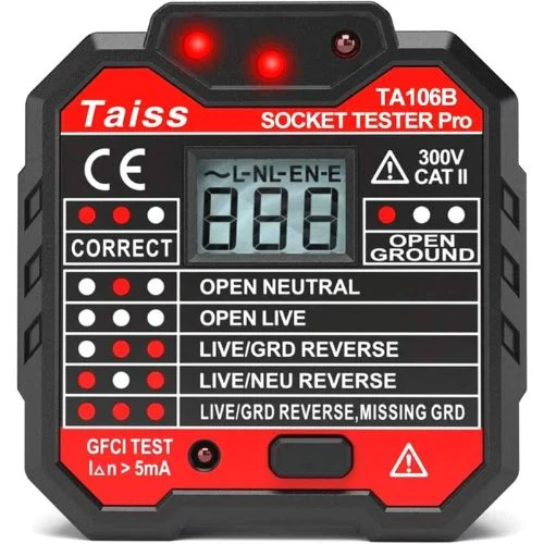 Taiss GFCI Outlet Receptacle Tester
