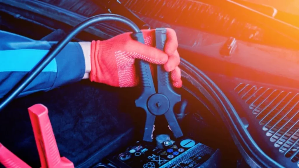 Connect Black Clamp to Live Battery 