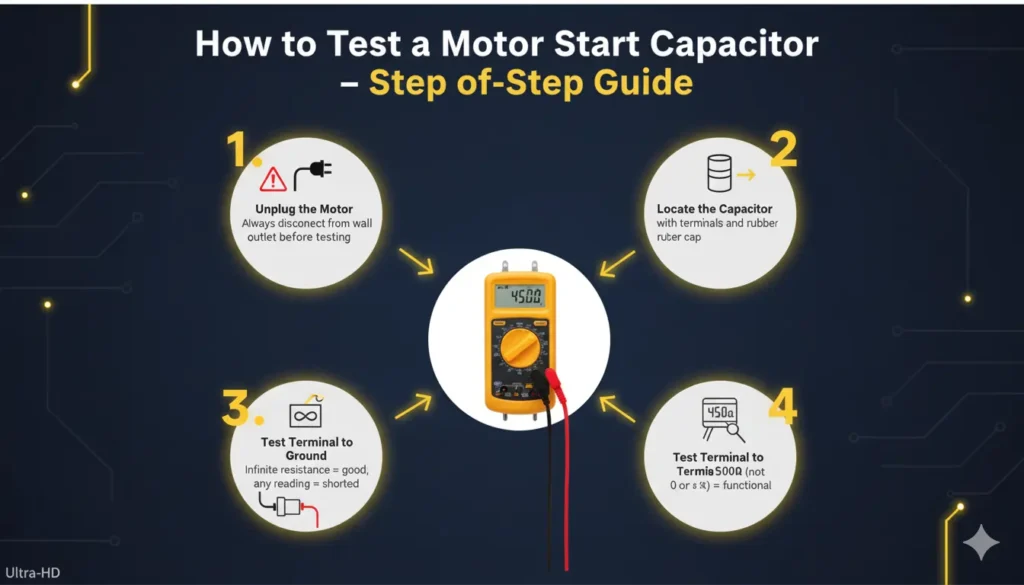 How to Test a Motor Start Capacitor with a Multimeter