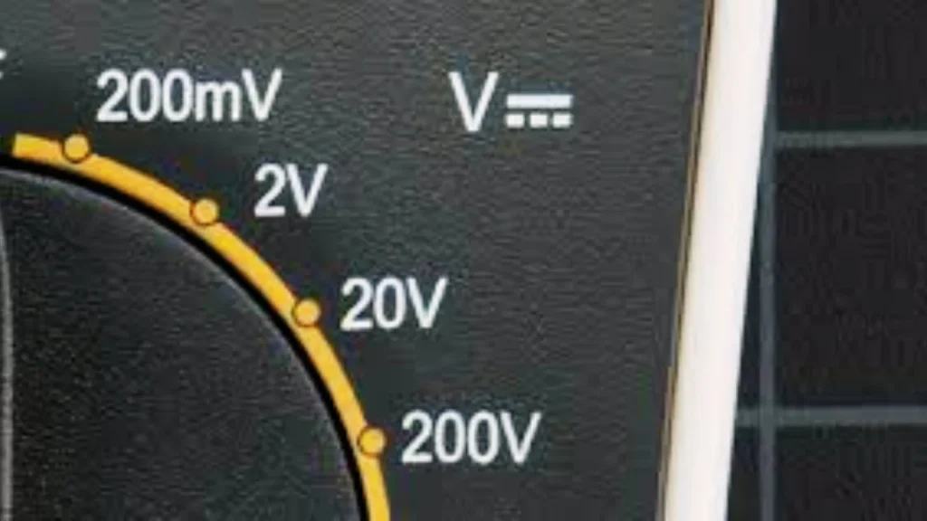 Set the Multimeter to the DC Voltage Setting