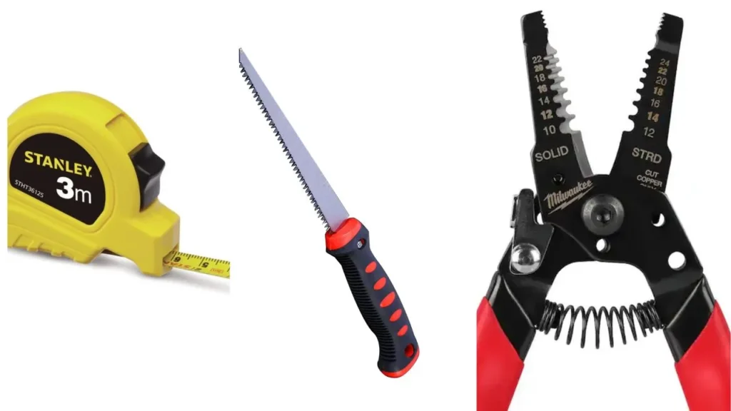 How to Install a Ceiling Fan Without Existing Wiring in 2025? 7 measuring tape, pencil, drywall saw, and wire strippers